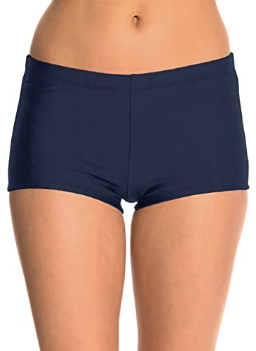 Ecute Damen Badeshorts Schwarz Bikinihose Schwimmshorts Badepants Marine, DE 38, Etikett 10 von Ecute