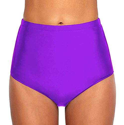 Ecute Damen Bikini Hose High Waist Bikinihose Hoher Taille Schwimmen Slip von Ecute