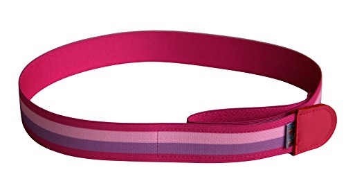 Ed&Kids Kindergürtel Ohne Schnalle Elastisch Größenverstellbar Streifen pink Größe L von Ed&Kids