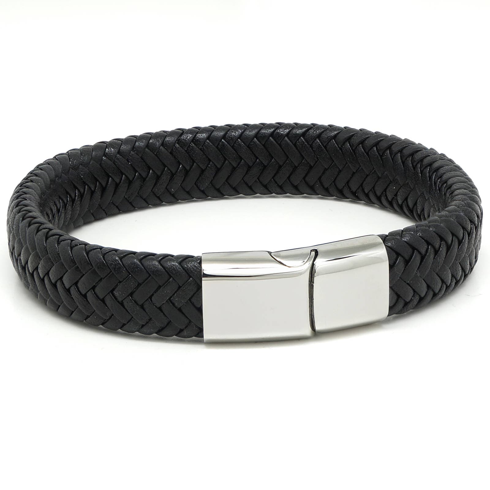 Wasserdichtes Schwarzes Lederarmband von EdJonesLeatherGifts