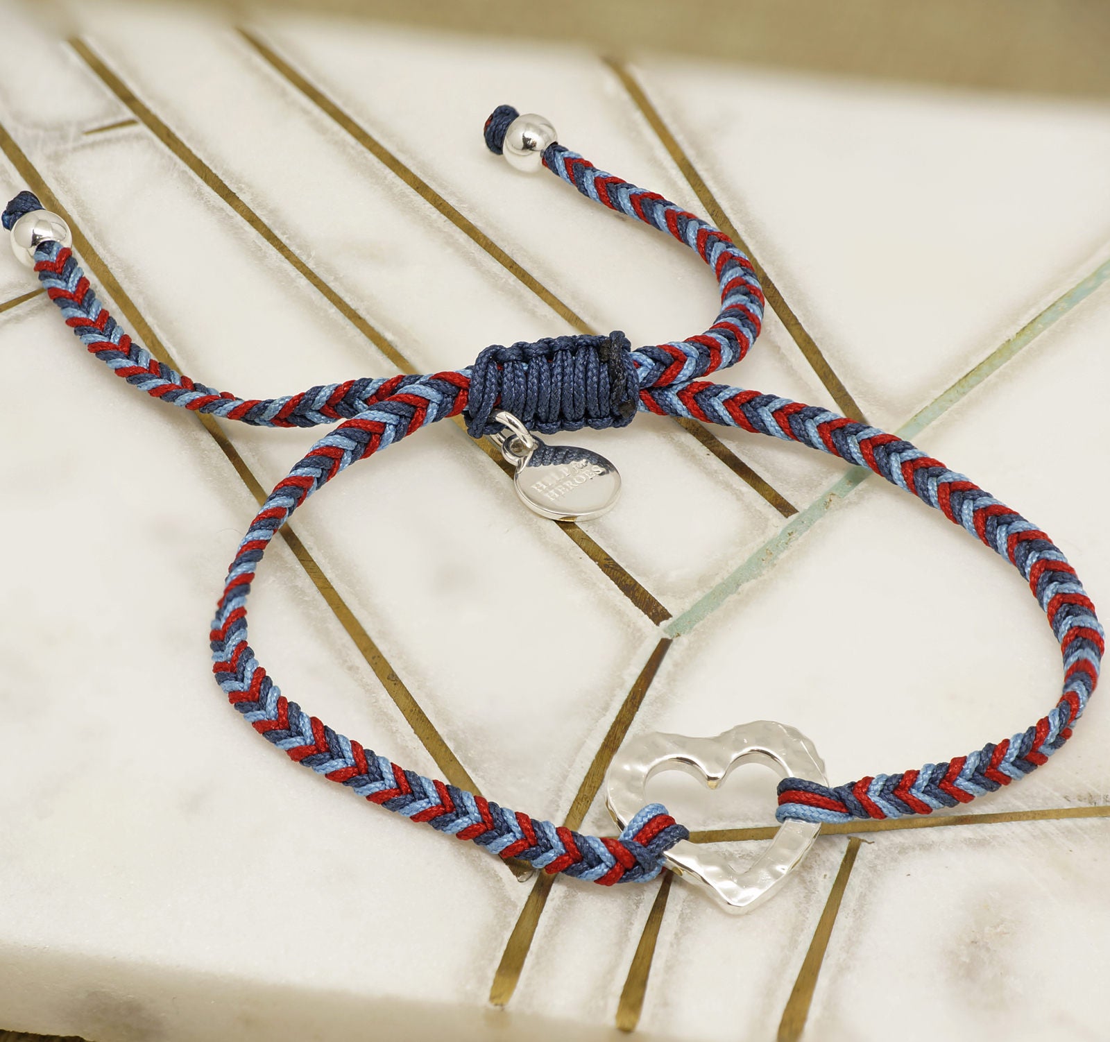 Verstellbares 925 Sterling Silber & Kordel Wickel Freundschaftsarmband von EdJonesLeatherGifts