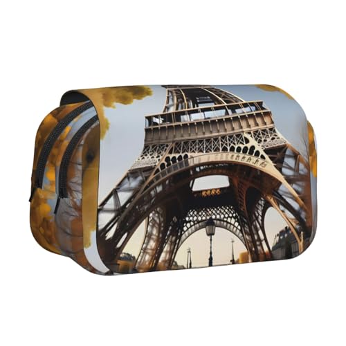 Cityscape Paris Eiffelturm Frankreich bedrucktes Federmäppchen aus Segeltuch mit großem Fassungsvermögen, Organizer, multifunktionales Federmäppchen Cityscape Paris Eiffelturm Frankreich bedrucktes Federmäppchen aus Segeltuch mit großem Fassungsvermögen, Organizer, multifunktionales Federmäppchen von EdWal