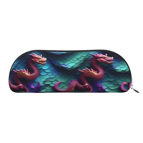 EdWal 3D Magic Dragon Scale Kosmetiktasche Federmäppchen Elegant Damen Kosmetiktasche Reise Make-up Tasche, Silber, Taille unique, Kulturbeutel von EdWal