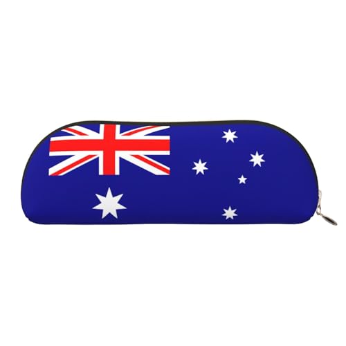 EdWal Australische Flagge Druck Make-up Tasche Bleistift Federmäppchen, Bleistift Box, stilvolle Bleistiftetui für Frauen, Reisen Kosmetiktasche, golden, One size, Kulturbeutel von EdWal
