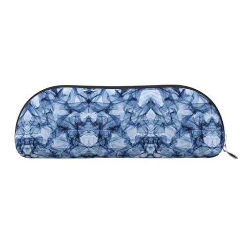 EdWal Dunkelblaue Kosmetiktasche mit Marmordruck, Bleistiftetui, Stylisches Etui für Damen, Kosmetik-Reisetasche, silberfarben, One size, Kulturbeutel von EdWal