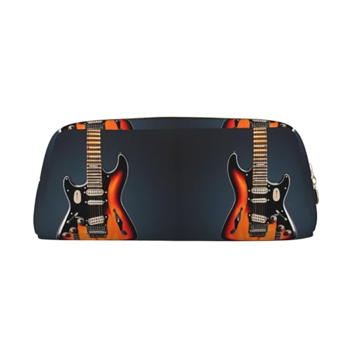 EdWal Federmäppchen mit E-Gitarren-Aufdruck, großes Federmäppchen, Schreibwaren, Stiftetasche, Büro, Uni, Schule, Make-up-Tasche, Orange, gold, One Size, Kulturbeutel EdWal Federmäppchen mit E-Gitarren-Aufdruck, großes Federmäppchen, Schreibwaren, Stiftetasche, Büro, Uni, Schule, Make-up-Tasche, Orange, gold, One Size, Kulturbeutel von EdWal