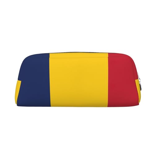 EdWal Federmäppchen mit Flagge des Tschads, großes Federmäppchen, Schreibwaren, Stiftetasche, Büro, Uni, Schule, Make-up-Tasche, silber, Einheitsgröße, Kulturbeutel von EdWal