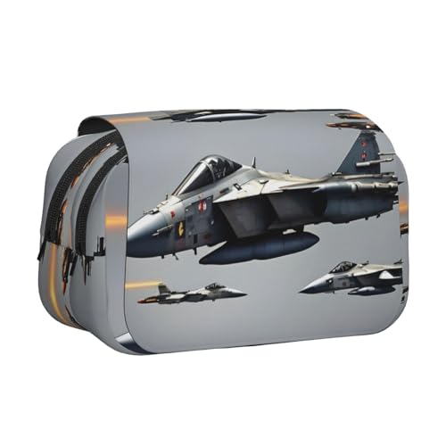 EdWal Federmäppchen mit Flugzeug-Jets-Druck, Segeltuch, großes Fassungsvermögen, Organizer, multifunktionales Federmäppchen EdWal Federmäppchen mit Flugzeug-Jets-Druck, Segeltuch, großes Fassungsvermögen, Organizer, multifunktionales Federmäppchen von EdWal