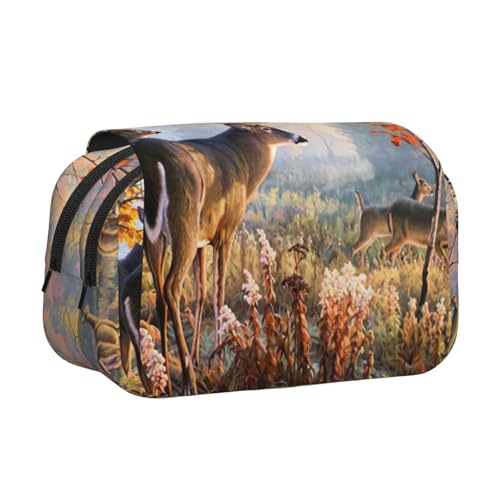 EdWal Federmäppchen mit Hirschmotiven, Leinwand, großes Fassungsvermögen, multifunktionales Federmäppchen EdWal Federmäppchen mit Hirschmotiven, Leinwand, großes Fassungsvermögen, multifunktionales Federmäppchen von EdWal