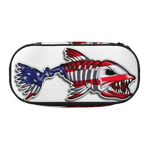 EdWal Federmäppchen mit Knochenfisch-Aufdruck, großes Fassungsvermögen, großes Federmäppchen, Schreibwaren, Stiftetasche, Büro, Uni, Schule, Schwarz , Einheitsgröße, Taschen-Organizer EdWal Federmäppchen mit Knochenfisch-Aufdruck, großes Fassungsvermögen, großes Federmäppchen, Schreibwaren, Stiftetasche, Büro, Uni, Schule, Schwarz , Einheitsgröße, Taschen-Organizer von EdWal