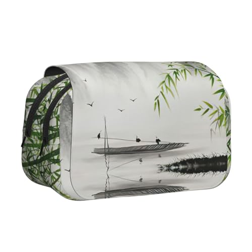 EdWal Federmäppchen mit Landschaftsmalerei, Leinwand, großes Fassungsvermögen, Organizer, multifunktionales Federmäppchen EdWal Federmäppchen mit Landschaftsmalerei, Leinwand, großes Fassungsvermögen, Organizer, multifunktionales Federmäppchen von EdWal