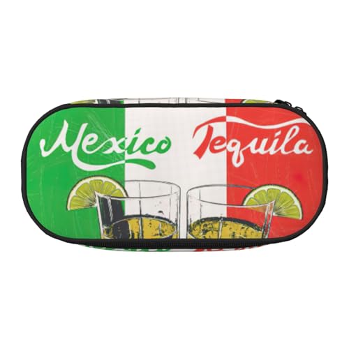 EdWal Federmäppchen mit Mexiko-Flagge und Tequila-Druck, großes Fassungsvermögen, großes Federmäppchen, Schreibwaren, Stiftetasche, Büro, Uni, Schule, Schwarz , Einheitsgröße, Taschen-Organizer EdWal Federmäppchen mit Mexiko-Flagge und Tequila-Druck, großes Fassungsvermögen, großes Federmäppchen, Schreibwaren, Stiftetasche, Büro, Uni, Schule, Schwarz , Einheitsgröße, Taschen-Organizer von EdWal