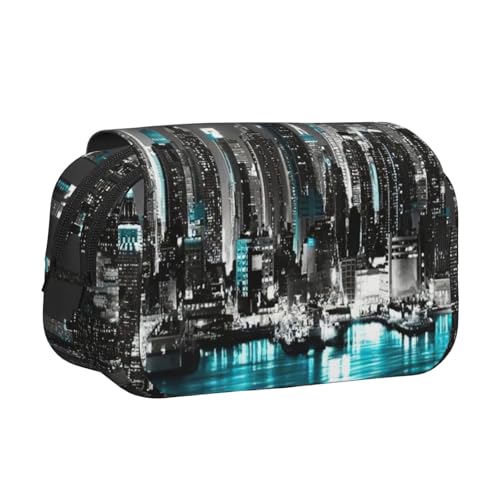 EdWal Federmäppchen mit New York-Gemälde-Druck, Leinen, großes Fassungsvermögen, Organizer, multifunktionales Federmäppchen EdWal Federmäppchen mit New York-Gemälde-Druck, Leinen, großes Fassungsvermögen, Organizer, multifunktionales Federmäppchen von EdWal
