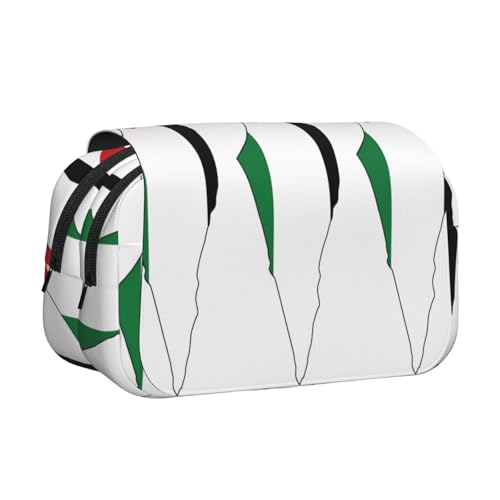 EdWal Federmäppchen mit Palästina-Flagge, bedrucktes Federmäppchen, Segeltuch, großes Fassungsvermögen, Organizer, multifunktionales Federmäppchen EdWal Federmäppchen mit Palästina-Flagge, bedrucktes Federmäppchen, Segeltuch, großes Fassungsvermögen, Organizer, multifunktionales Federmäppchen von EdWal