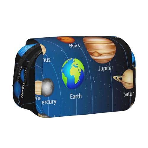 EdWal Federmäppchen mit Sonnensystem-Druck, Segeltuch, großes Fassungsvermögen, Organizer, multifunktionales Federmäppchen EdWal Federmäppchen mit Sonnensystem-Druck, Segeltuch, großes Fassungsvermögen, Organizer, multifunktionales Federmäppchen von EdWal