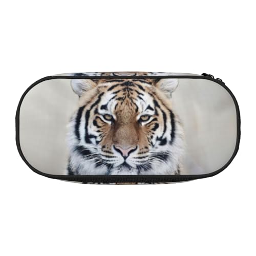 EdWal Großes Federmäppchen mit Tigermuster, großes Federmäppchen, Schreibwaren, Stiftetasche, Büro, Uni, Schule, Schwarz , Einheitsgröße, Taschen-Organizer von EdWal