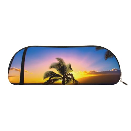 EdWal Hawaii Beach Print Kosmetiktasche Etui Pencil Case Stylish Etui für Frauen Kosmetik Reisetasche, golden, One size, Kulturbeutel von EdWal
