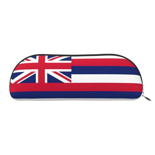 EdWal Hawaii-Flagge bedruckte Kosmetiktasche, Kosmetiktasche für Damen, elegante Kosmetiktasche für unterwegs, Kosmetiktasche, Silberfarben., One Size, Kulturbeutel von EdWal