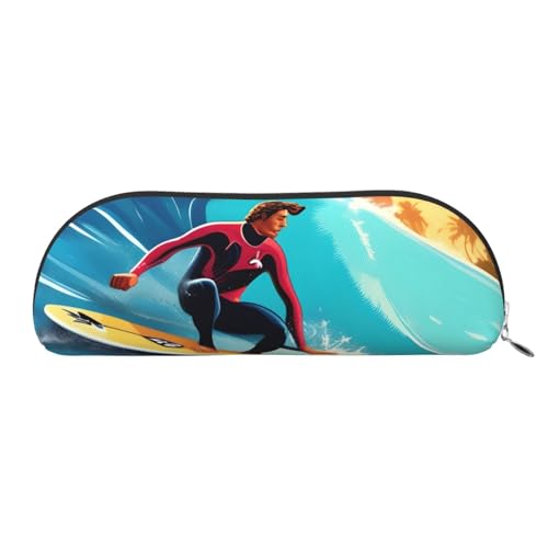 EdWal Hawaiian Surfer Print Make-up Tasche Golf Print Pencil Case Elegant Etui Damen Reise Kosmetiktasche, Silber, One size, Kulturbeutel von EdWal