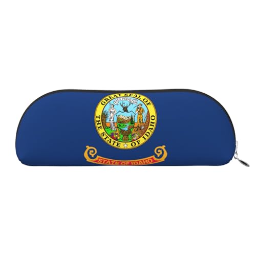 EdWal Idaho State Flag Print Make-up Tasche Bleistift Federmäppchen, Bleistift Box, Stilvolle Bleistiftbeutel für Frauen, Reise Kosmetiktasche, silberfarben, One size, Kulturbeutel von EdWal