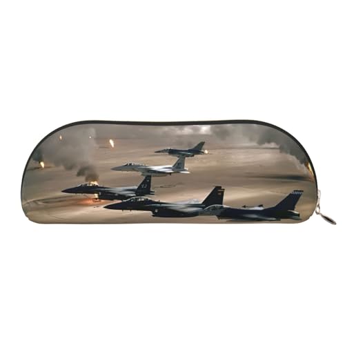 EdWal Jet Fighter Bedruckte Kosmetiktasche, stilvolle Kosmetiktasche für Damen, Reise-Make-up-Tasche, goldfarben, one size, Kulturbeutel von EdWal