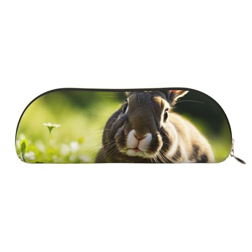 EdWal Kaninchen-Print Kosmetiktasche Federtasche Pencil Case Stilvolle Stifttasche für Frauen Reise Kosmetiktasche, golden, One size, Kulturbeutel von EdWal