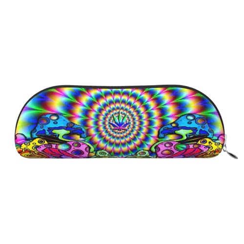 EdWal Kosmetiktasche Abstrakte Pilz Bunte Mandala Bleistifttasche Bleistifttasche Stylische Bleistifttasche für Frauen Reise Make-up Tasche, Silber, one size, Kulturbeutel von EdWal