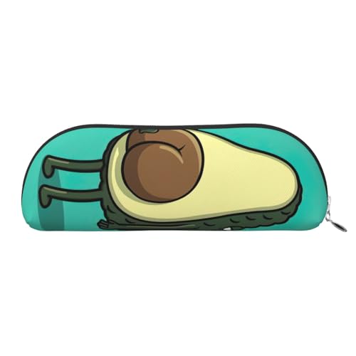 EdWal Kosmetiktasche mit Avocado-Druck, stilvolle Kosmetiktasche für Damen, Reise-Make-up-Tasche, Silber, one size, Kulturbeutel von EdWal