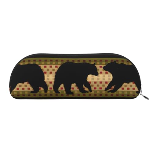 EdWal Kosmetiktasche mit Bärendruck, stilvolle Kosmetiktasche für Damen, Reise-Make-up-Tasche, Silber, one size, Kulturbeutel von EdWal