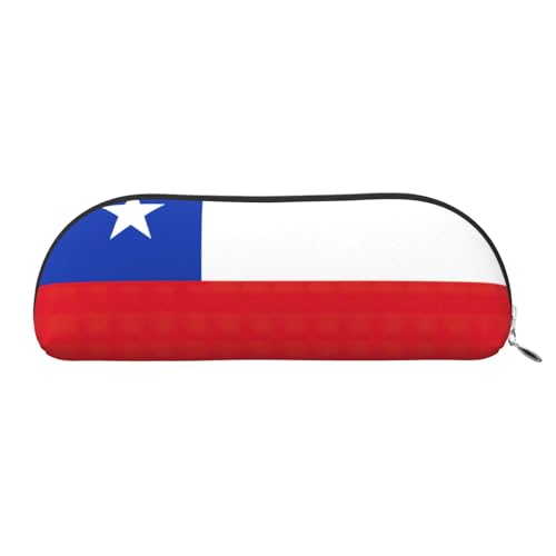 EdWal Kosmetiktasche mit Flagge Chile Print - Stylisches Federmäppchen für Damen - Kosmetiktasche Reise-Kosmetiktasche, Silber, one size, Kulturbeutel von EdWal