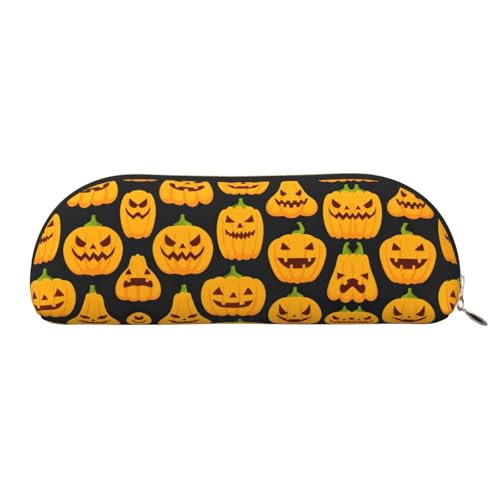 EdWal Kosmetiktasche mit Halloween-Kürbis-Motiv, stilvolle Kosmetiktasche für Damen, Reise-Kosmetiktasche, Gold, One Size, Kulturbeutel von EdWal