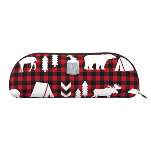 EdWal Kosmetiktasche mit Kuh-Hirsch-Weihnachtsbaum-Aufdruck, stilvolle Kosmetiktasche für Damen, Reise-Make-up-Tasche, goldfarben, one size, Kulturbeutel von EdWal