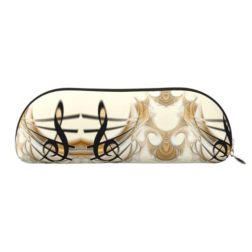 EdWal Kosmetiktasche mit Musiknoten-Druck, stilvolle Kosmetiktasche für Damen, Reise-Make-up-Tasche, goldfarben, one size, Kulturbeutel von EdWal