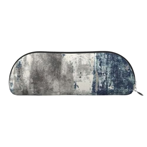 EdWal Kosmetiktasche mit blauem abstraktem Druck, Federmäppchen, stilvolle Kosmetiktasche für Damen, Reise-Make-up-Tasche, Silber, one size, Kulturbeutel von EdWal