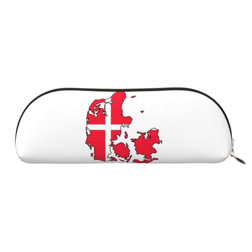 EdWal Kosmetiktasche mit dänischer Flagge, stilvolle Kosmetiktasche für Damen, Reise-Make-up-Tasche, Gold, One Size, Kulturbeutel von EdWal
