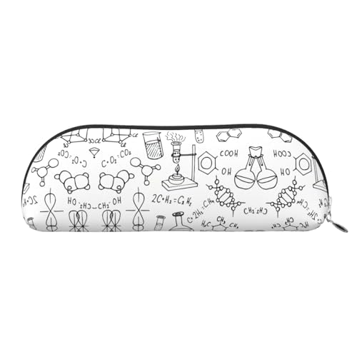 EdWal Make-up-Tasche mit Chemie-Aufdruck, Federmäppchen, Federmäppchen, stilvolles Federmäppchen für Damen, Reise-Kosmetiktasche, Silber, One Size, Kulturbeutel von EdWal