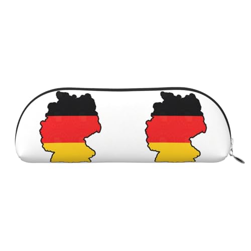 EdWal Make-up-Tasche mit Deutschland-Flagge, Federmäppchen, Federmäppchen, stilvolles Federmäppchen für Damen, Reise-Kosmetiktasche, Silber, One Size, Kulturbeutel von EdWal