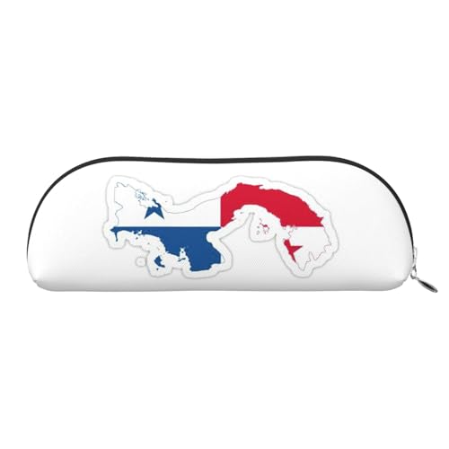 EdWal Make-up-Tasche mit Panama-Flaggen-Druck, Federmäppchen, Federmäppchen, stilvolles Federmäppchen für Damen, Reise-Kosmetiktasche, silber, Einheitsgröße, Kulturbeutel von EdWal