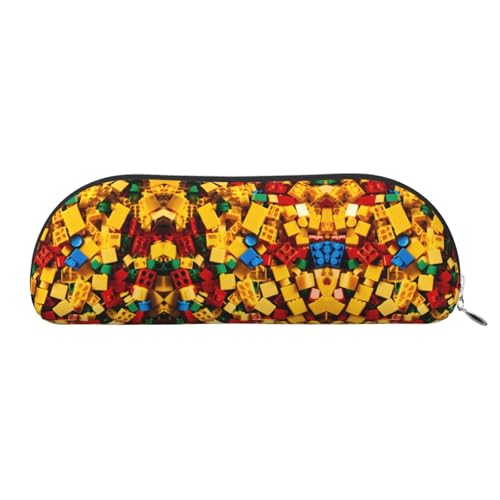 EdWal Make-up-Tasche mit buntem Ziegeldruck, Federmäppchen, stilvolles Federmäppchen für Damen, Reise-Kosmetiktasche, silber, Einheitsgröße, Kulturbeutel von EdWal