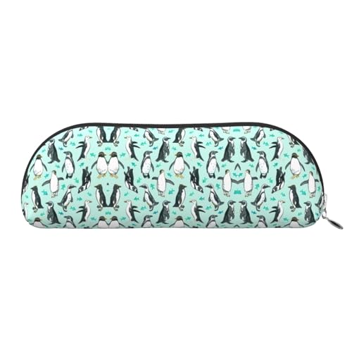 EdWal Make-up-Tasche mit niedlichem Pinguin-Druck, Federmäppchen, Federmäppchen, stilvolles Federmäppchen für Damen, Reise-Kosmetiktasche, silber, Einheitsgröße, Kulturbeutel von EdWal