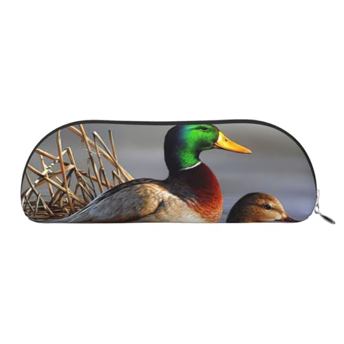 EdWal Mallard Duck Print Kosmetiktasche Mäppchen Pencil Case Stylish Etui für Frauen Kosmetik Reisetasche, silberfarben, One size, Kulturbeutel von EdWal