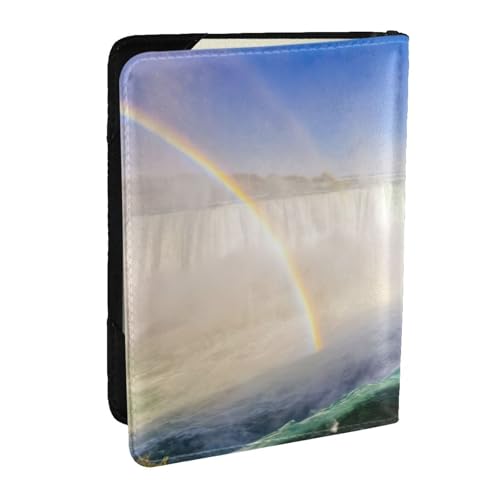 EdWal Niagara Falls Reisepasshülle mit Kreditkartenfach, Leder, Reisepasshülle, für Damen, Herren, Familienausweis, Reisen, Schwarz , Einheitsgröße von EdWal