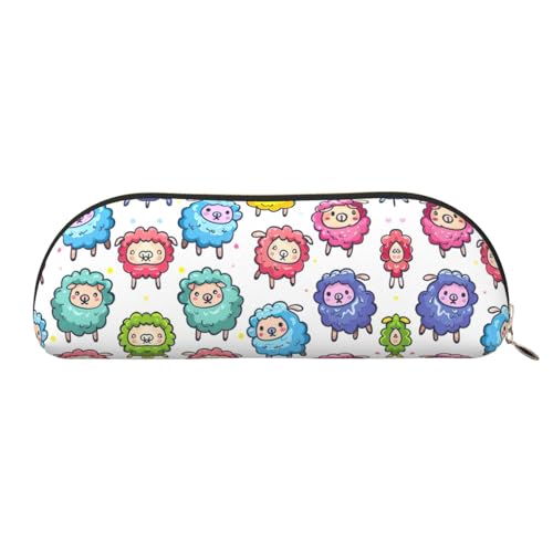 EdWal Niedliche Make-up-Tasche mit buntem Schaf-Motiv, stilvolle Kosmetiktasche für Damen, Reise-Make-up-Tasche, goldfarben, one size, Kulturbeutel von EdWal