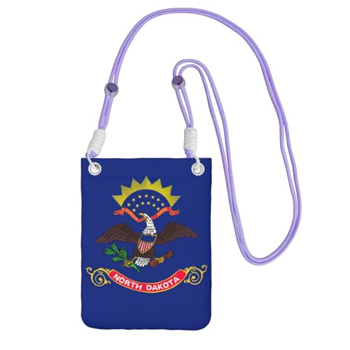 EdWal North Dakota Umhängetasche mit Staatsflaggen-Druck, für Damen, Mini-Handygeldbörsen, niedliche Handy-Geldbörse, zum Wandern, Reisen, Geschenk, violett, Einheitsgröße EdWal North Dakota Umhängetasche mit Staatsflaggen-Druck, für Damen, Mini-Handygeldbörsen, niedliche Handy-Geldbörse, zum Wandern, Reisen, Geschenk, violett, Einheitsgröße von EdWal