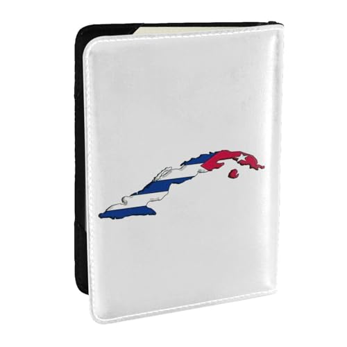 EdWal Reisepasshülle mit kubanischer Flagge, Kartenhalter, Leder, Reisepasshülle, für Damen, Herren, Familienausweis, Reisen, Schwarz , Einheitsgröße von EdWal