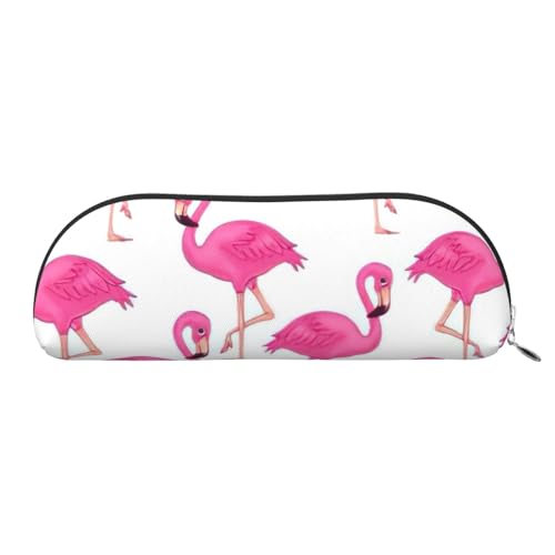 EdWal Rosa Flamingo Druck Make-up Tasche Federmäppchen, Bleistift Box, Stilvolle Bleistiftbeutel für Frauen, Reise Kosmetiktasche, silberfarben, One size, Kulturbeutel von EdWal