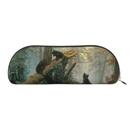 EdWal Schminktasche mit schwarzem Bären-Druck, stilvolle Kosmetiktasche für Damen, Reise-Make-up-Tasche, Gold, One Size, Kulturbeutel von EdWal