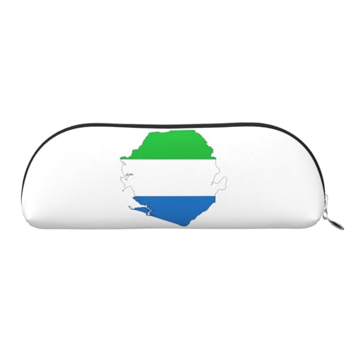 EdWal Stilvolle Kosmetiktasche für Damen, Motiv Flaggenkarte von Sierra Leone, Silber, One size, Kulturbeutel von EdWal