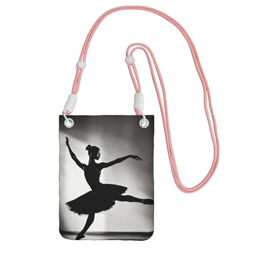 EdWal Umhängetasche mit Ballerina-Aufdruck für Damen, Mini-Handygeldbörsen, niedliche Handy-Geldbörse, zum Wandern, Reisen, Geschenk, rose, Einheitsgröße EdWal Umhängetasche mit Ballerina-Aufdruck für Damen, Mini-Handygeldbörsen, niedliche Handy-Geldbörse, zum Wandern, Reisen, Geschenk, rose, Einheitsgröße von EdWal