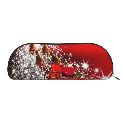 EdWal Weihnachtliche magische Druck-Make-up-Tasche, Bleistifttasche, elegante Federtasche für Damen, Reise-Make-up-Tasche, Silber, one size, Kulturbeutel von EdWal